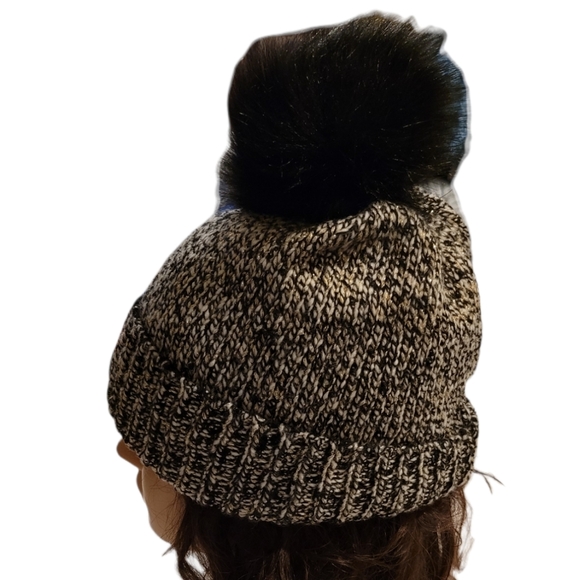 Loft Shimmer Tweed Pom Pom Beanie Hat New With Tag - Picture 2 of 12